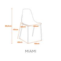 Kit Com 2 Cadeiras Miami Com Assento Polipropileno Fratini Preto - 2