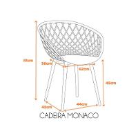 Kit 2 Cadeiras Monaco Com Assento Em Polipropileno Fratini Preto - 10