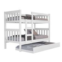Beliche Infantil Com Cama Auxiliar Mdf Reforçado Cor Branco Vira 2 Camas Com 3 Colchões Inclusos - 6