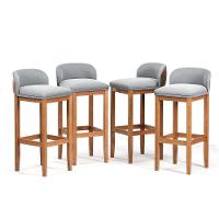 Kit 4 Banquetas Balcão Bar Ilha Design Resistente Onix