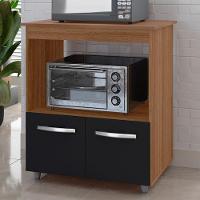 Balcão Multiuso Com Tampo 83 Cm 2p Angela Mobbs Savana Preto