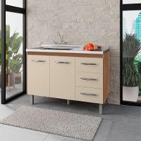 Balcão Para Pia Sem Tampo Bianca 120 Cm Savana Off White Mobbs - 2