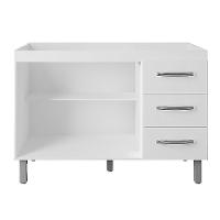 Balcão Para Pia Sem Tampo Bianca 120 Cm Branco Mobbs