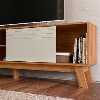 Rack Bancada Para Tvs Ate 70 Dubai Nature Off White Plla