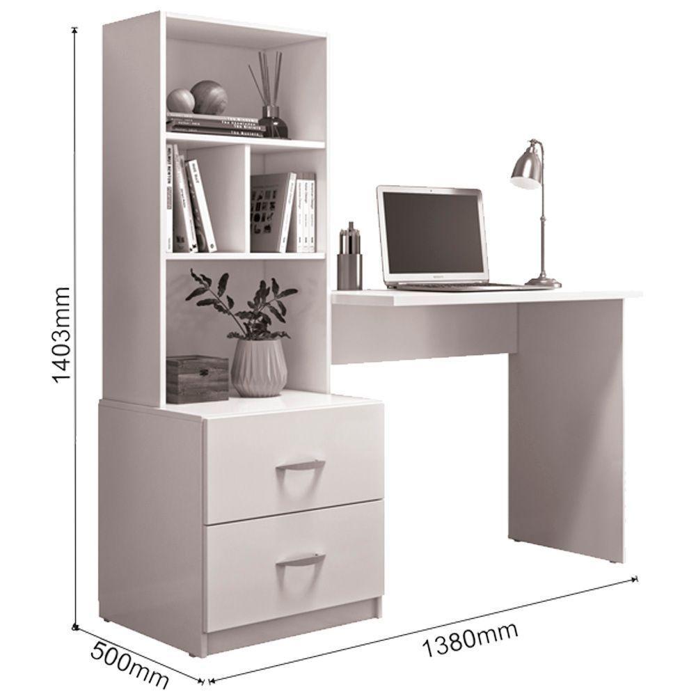 Escrivaninha Cristal Branco Plla - 3
