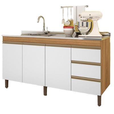 Balcão Karen Para Pia 1,59cm 3p 3g Nature Off White Plla