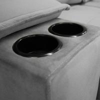 Sofá Beirut 3 Lugares Retrátil E Reclinável Solar Cinza - 4