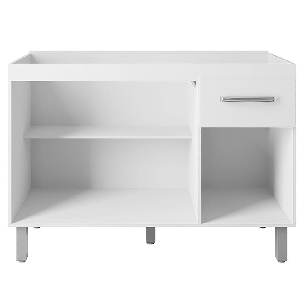 Balcao Para Pia Sem Tampo Anita 120 Cm Mobbs Branco - 4