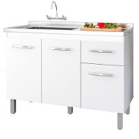 Balcao Para Pia Sem Tampo Anita 120 Cm Mobbs Branco - 1