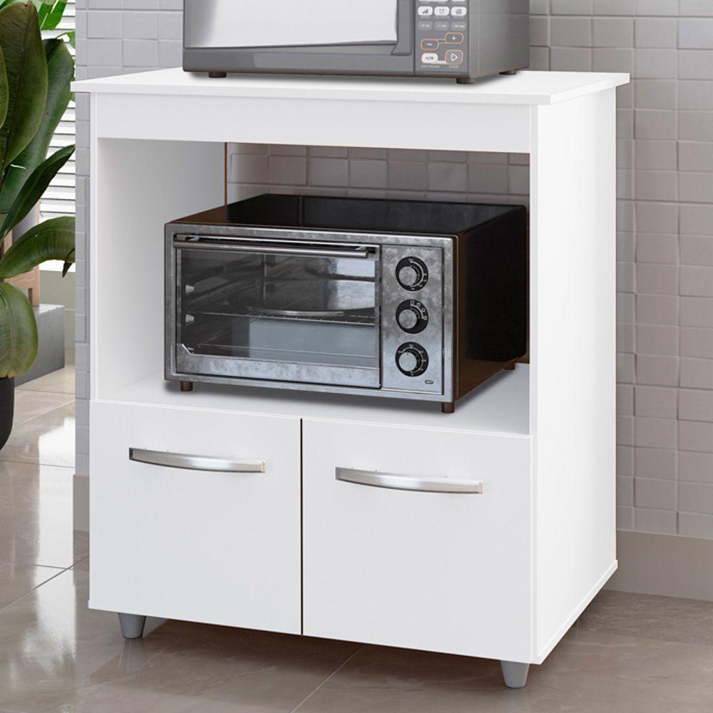 Balcao Multiuso Com Tampo 83 Cm 2p Angela Branco Mobbs - 2