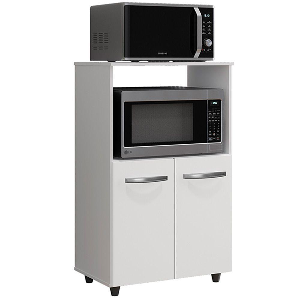 Balcao Multiuso Com Nicho Tais Branco Mobbs - 1