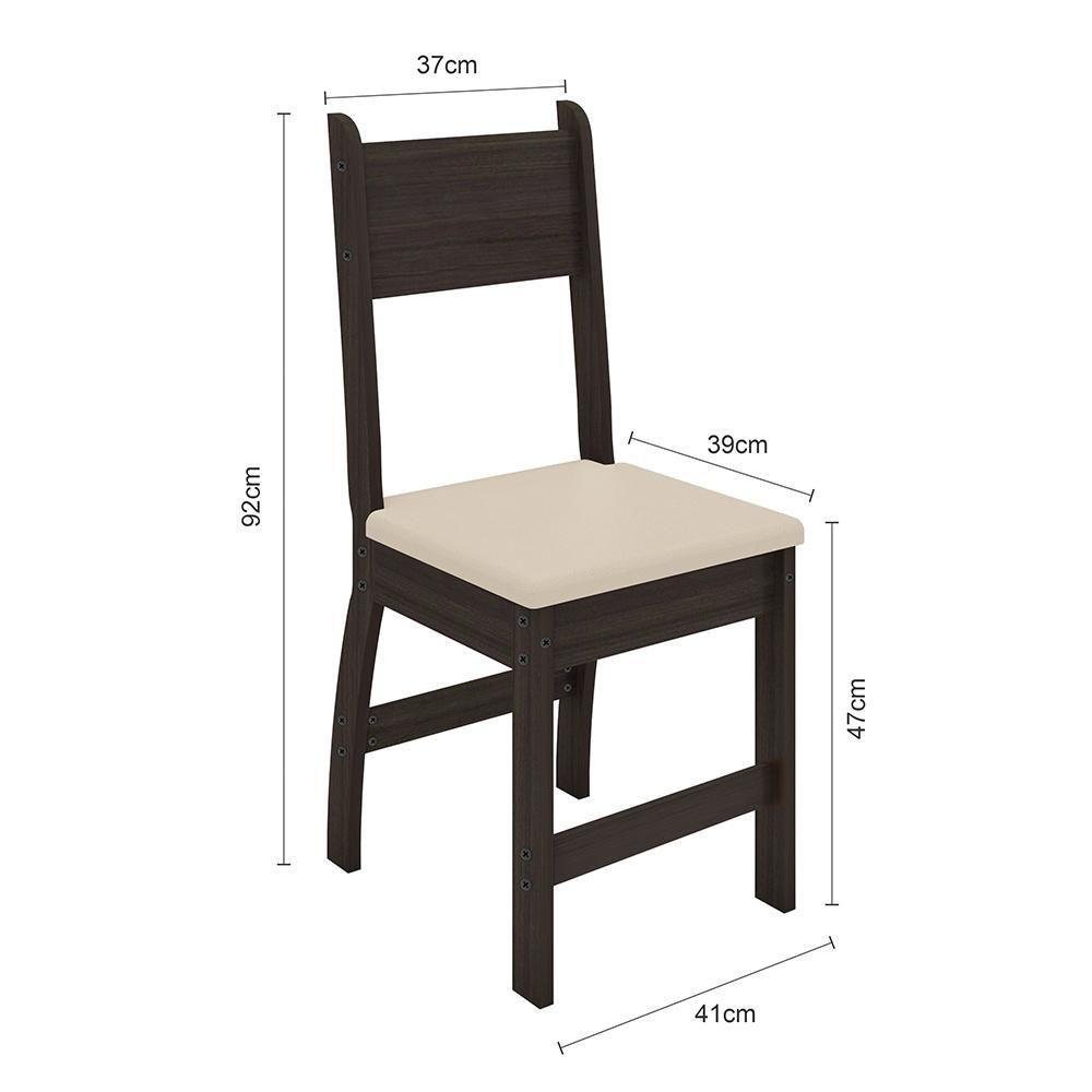 Kit Mesa De Jantar Milano 108x68 Cm Com 4 Cadeiras Milano Amendoa/savana Amendoa/savana - 2