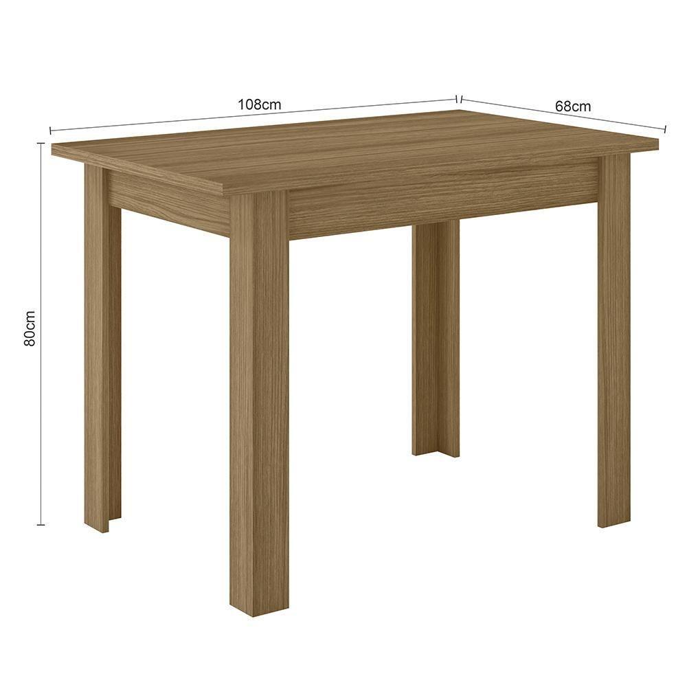 Kit Mesa De Jantar Bellagio 108x68 Cm Com 4 Cadeiras Clara Carvalho/savana - 5