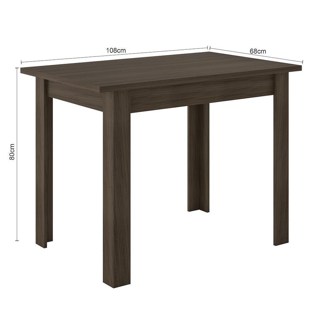 Kit Mesa De Jantar Bellagio 108x68 Cm Com 4 Cadeiras Clara Amendoa/savana - 6