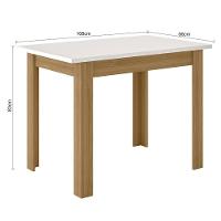 Kit Mesa De Jantar Bellagio 108x68 Cm Com 4 Cadeiras Clara Freijo/off White/savana - 5