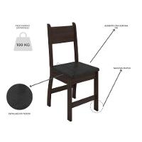 Kit De 4 Cadeiras Milano Com Tecido Em Material Sintetico Amendoa/preto - 3