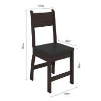 Kit De 4 Cadeiras Milano Com Tecido Em Material Sintetico Amendoa/preto - 4