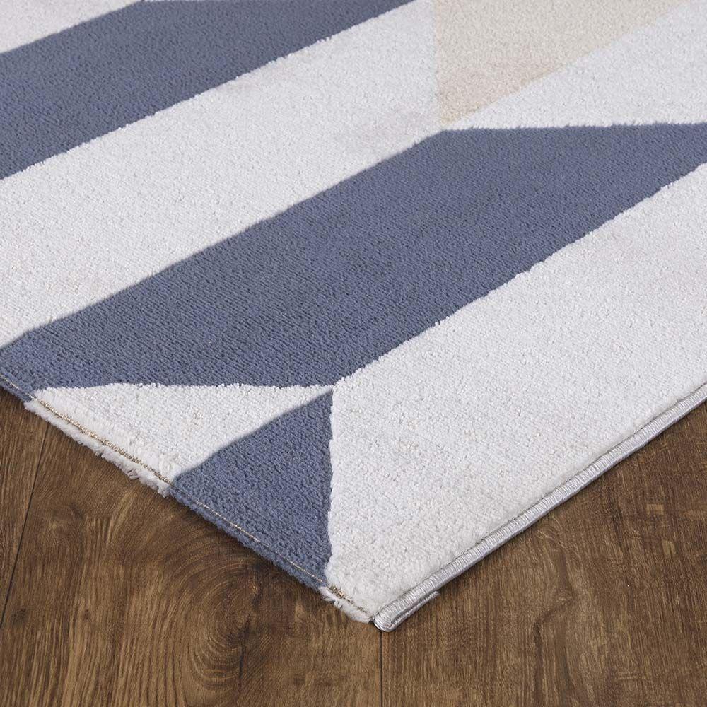 Tapete Para Sala Nilo 02 Azul E Bege 3,00x4,00m - Edantex - 5