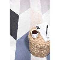 Tapete Para Sala Nilo 02 Azul E Bege 3,00x4,00m - Edantex