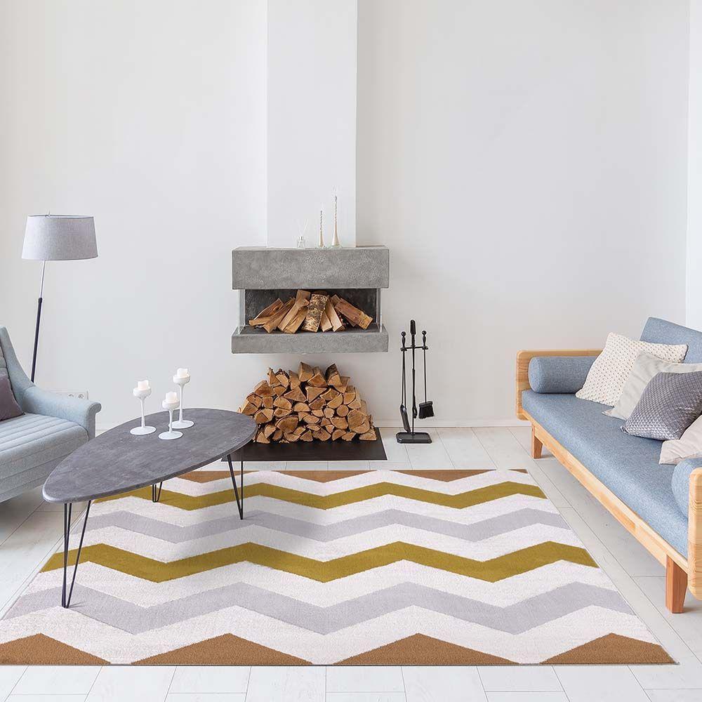 Tapete Para Sala Nilo 04 Bege E Caramelo 2,50x3,00m - 2