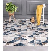 Tapete Para Sala Condor 04 Azul-cinza 3,00x4,00m - Edantex - 2