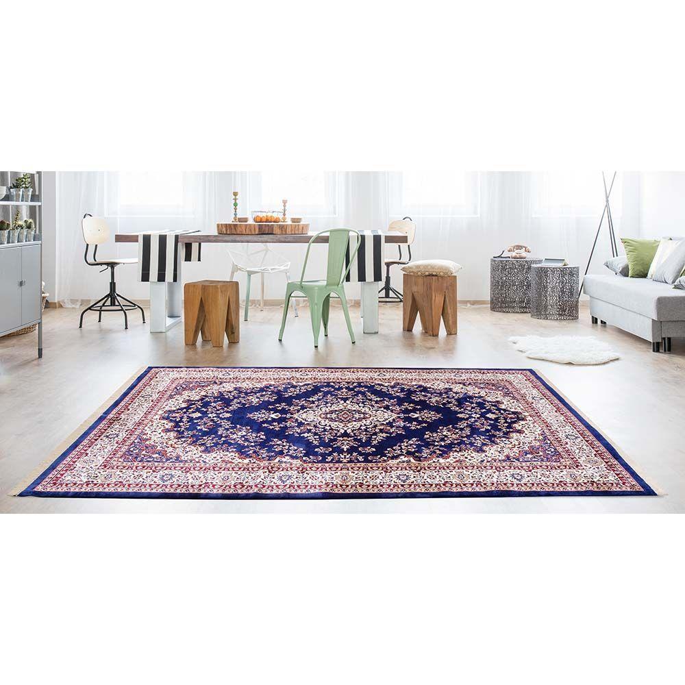 Tapete Para Sala Belga Bruxelas 7 Azul 1,00x1,40m - Edantex - 2