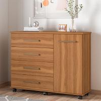 Cômoda 4 Gavetas 1 Porta Com Rodizios Flora Amêndola Touch - 1