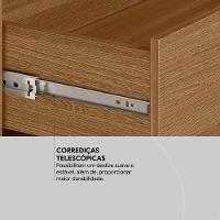 Cômoda 4 Gavetas 1 Porta Com Rodizios Flora Amêndola Touch - 6