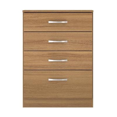 Cômoda Astral 4 Gavetas em MDP com Puxador Plástico Amêndoa para Organização