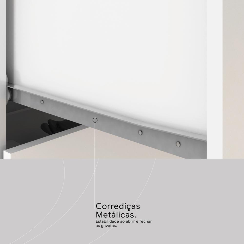 Cômoda 4 Gavetas Astral Branco - 6