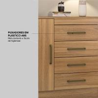 Cômoda 4 Gavetas 1 Porta Com Rodizios Montevidéu Amêndola Touch - 9