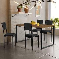Conjunto De Mesa De Jantar Com 4 Cadeiras Klm Store Imbuia/ Preto - 3