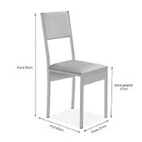 Conjunto De Mesa De Jantar Com 4 Cadeiras Klm Store Preto Com Off White - 2