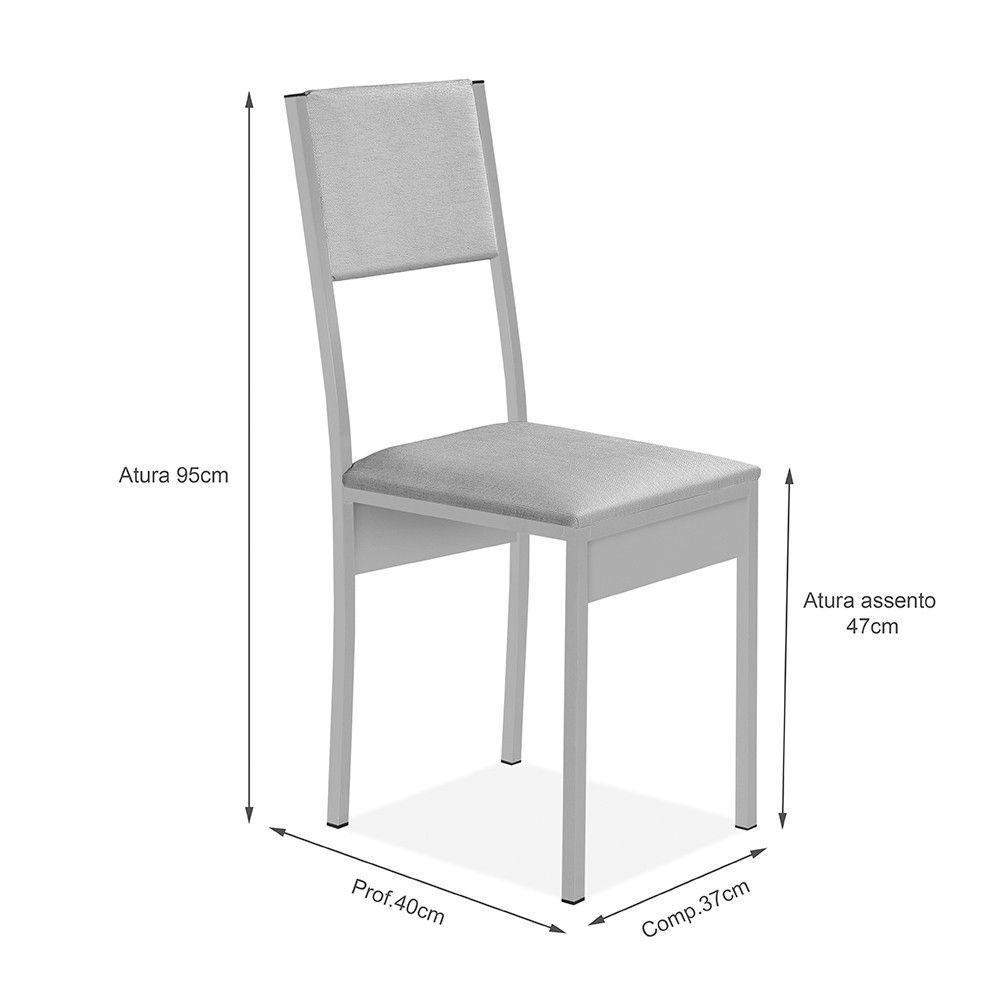 Conjunto De Mesa De Jantar Com 4 Cadeiras Klm Store Cobre Com Off White - 2