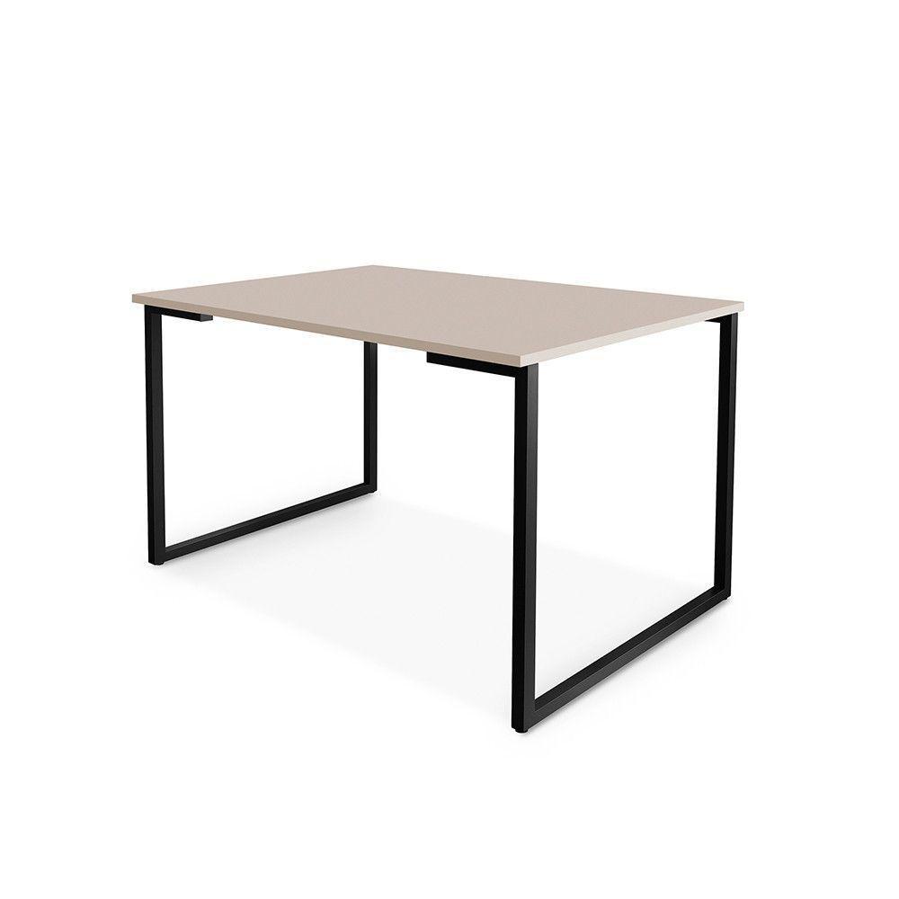 Mesa De Jantar Para 4 Lugares Em Mdf 20mm Klm Store Preto Com Off White - 1
