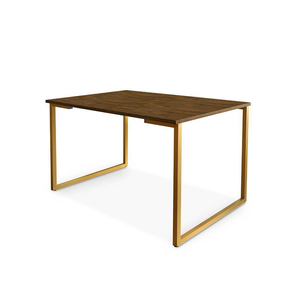 Mesa De Jantar Para 4 Lugares Em Mdf 20mm Klm Store Bronze Com Imbuia - 1