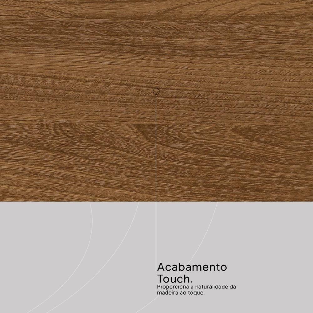 Guarda Roupa Solteiro 4 Portas E 2 Gavetas Toledo Amêndola Touch-off White - 5