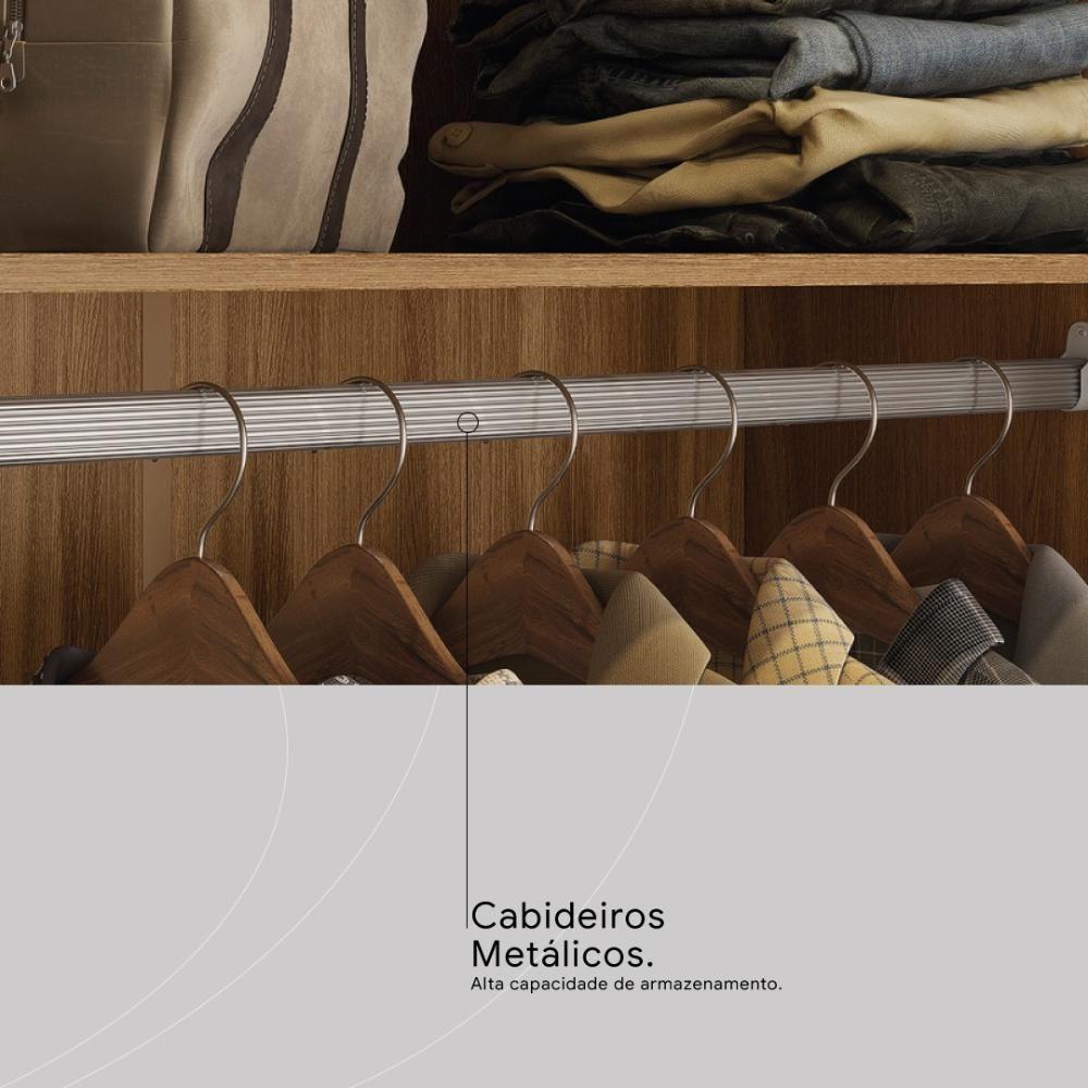 Guarda Roupa Casal 4 Portas Vidro Reflecta E 4 Gavetas Laredo Amêndola-nude Prime Tx - 7