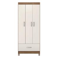 Guarda Roupa Solteiro 3 Portas E 1 Gaveta Realeza Amêndola Touch-off White - 6