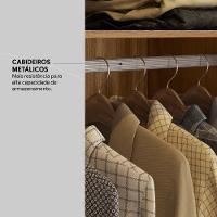 Guarda Roupa Casal 2 Portas Com Espelho E 3 Gavetas Belga Amêndola-grafito Amêndola-grafito - 3