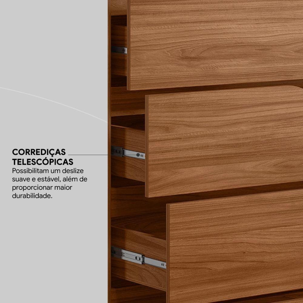 Guarda Roupa Casal 6 Portas Com Espelho E 6 Gavetas Atrice Nogueira nude Prime Tx - 10