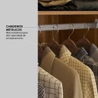 Guarda Roupa Casal 6 Portas Com Ripado E Com Espelho 6 Gavetas Atrice Nogueira Touch - 7