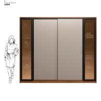 Guarda Roupa Casal 4 Portas Vidro Reflecta E 4 Gavetas Laredo Nogueira-nude Prime Tx - 5