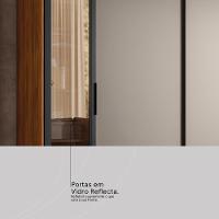Guarda Roupa Casal 4 Portas Vidro Reflecta E 4 Gavetas Laredo Nogueira-nude Prime Tx - 8