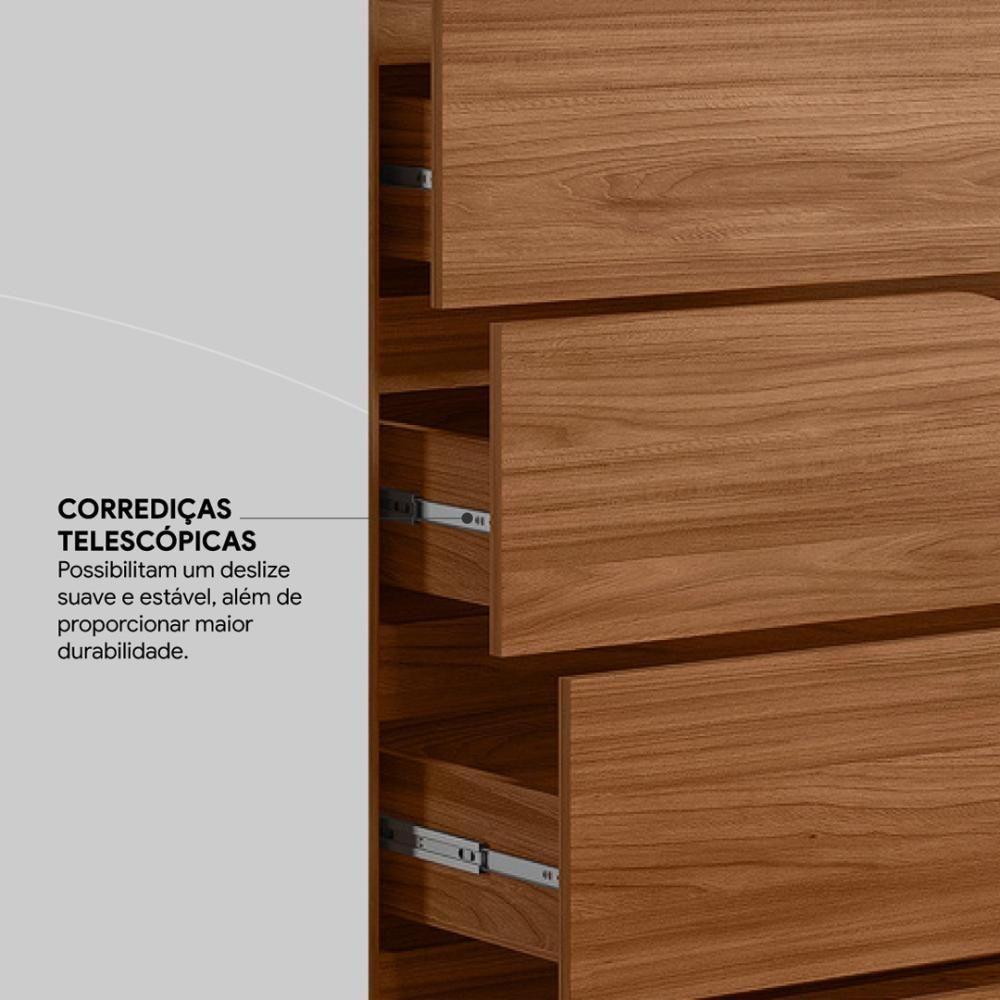 Guarda Roupa Casal 6 Portas E 6 Gavetas Atrice Nogueira Touch - 6