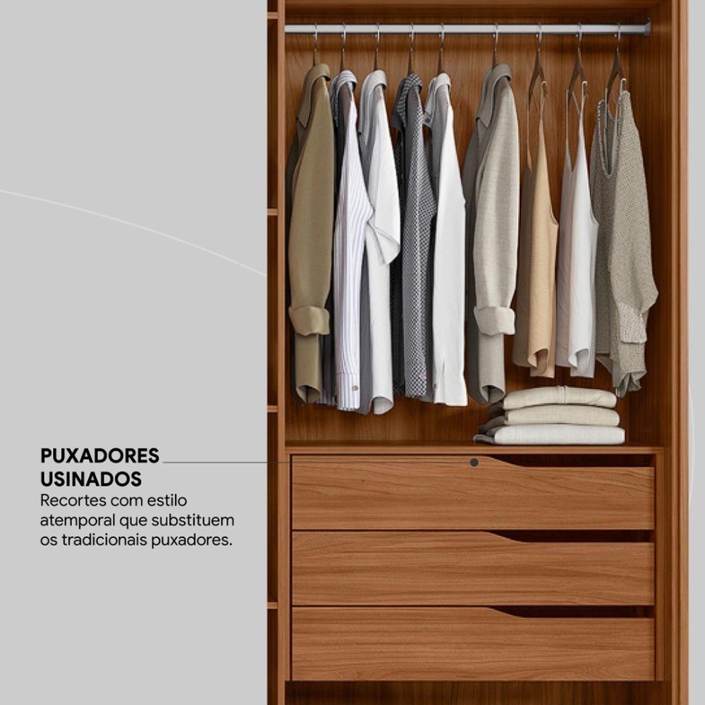 Guarda Roupa Casal 6 Portas E 6 Gavetas Atrice Nogueira Touch - 9