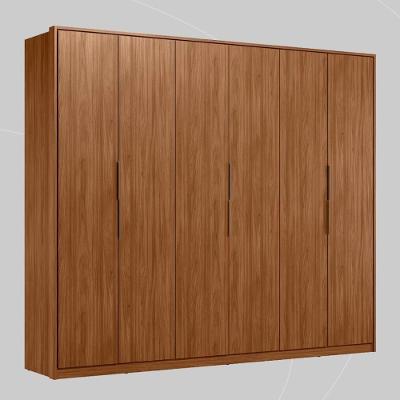 Guarda Roupa Casal Atrice 6 Portas de Bater 6 Gavetas Amêndola Touch MDP