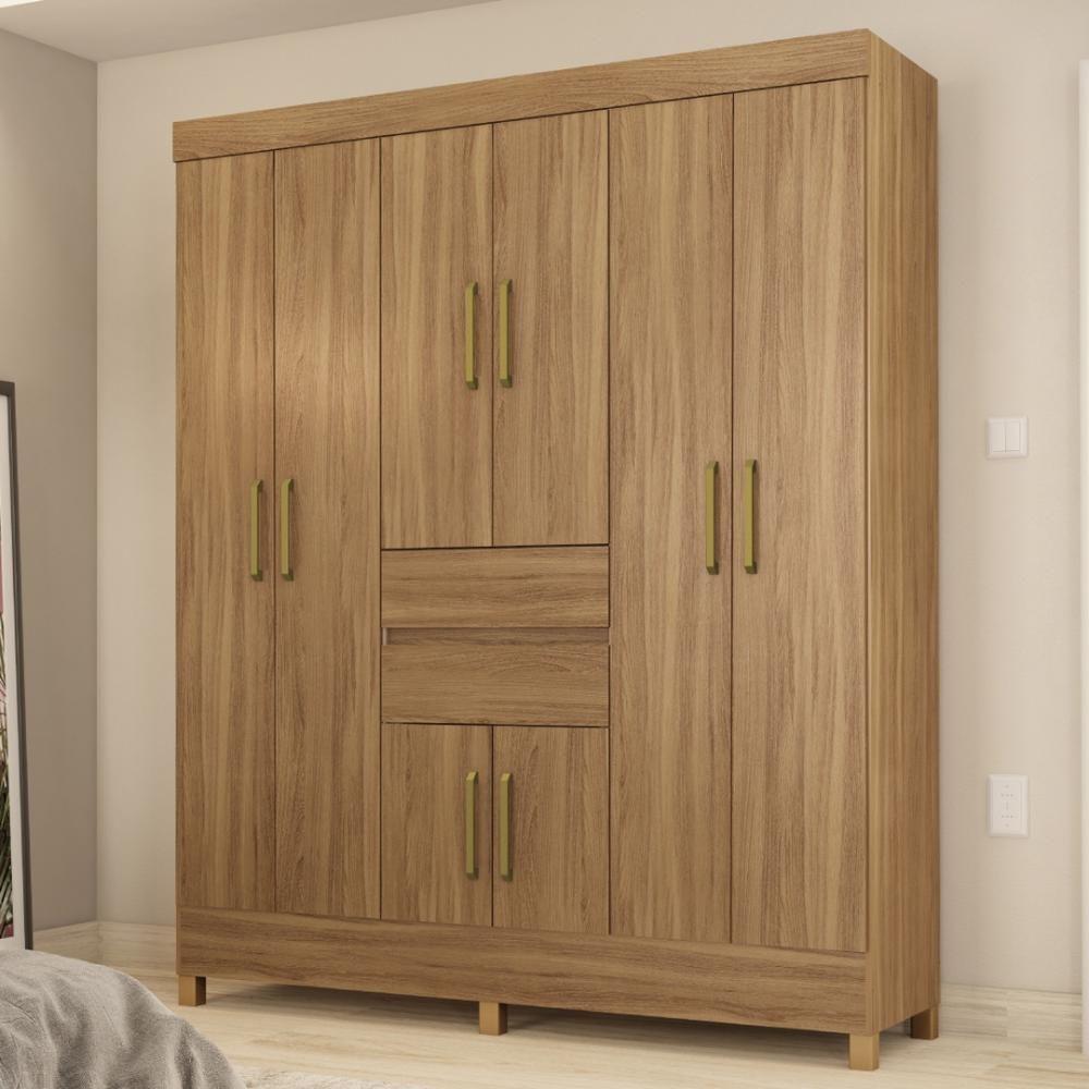 Guarda Roupa Casal 8 Portas E 2 Gavetas Paranaguá Amêndola Touch - 2