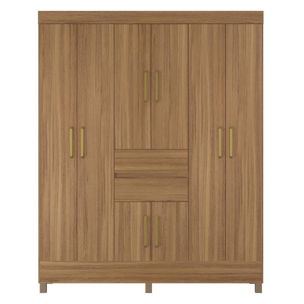 Guarda Roupa Casal 8 Portas E 2 Gavetas Paranaguá Amêndola Touch - 7