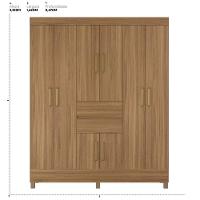 Guarda Roupa Casal 8 Portas E 2 Gavetas Paranaguá Amêndola Touch - 3